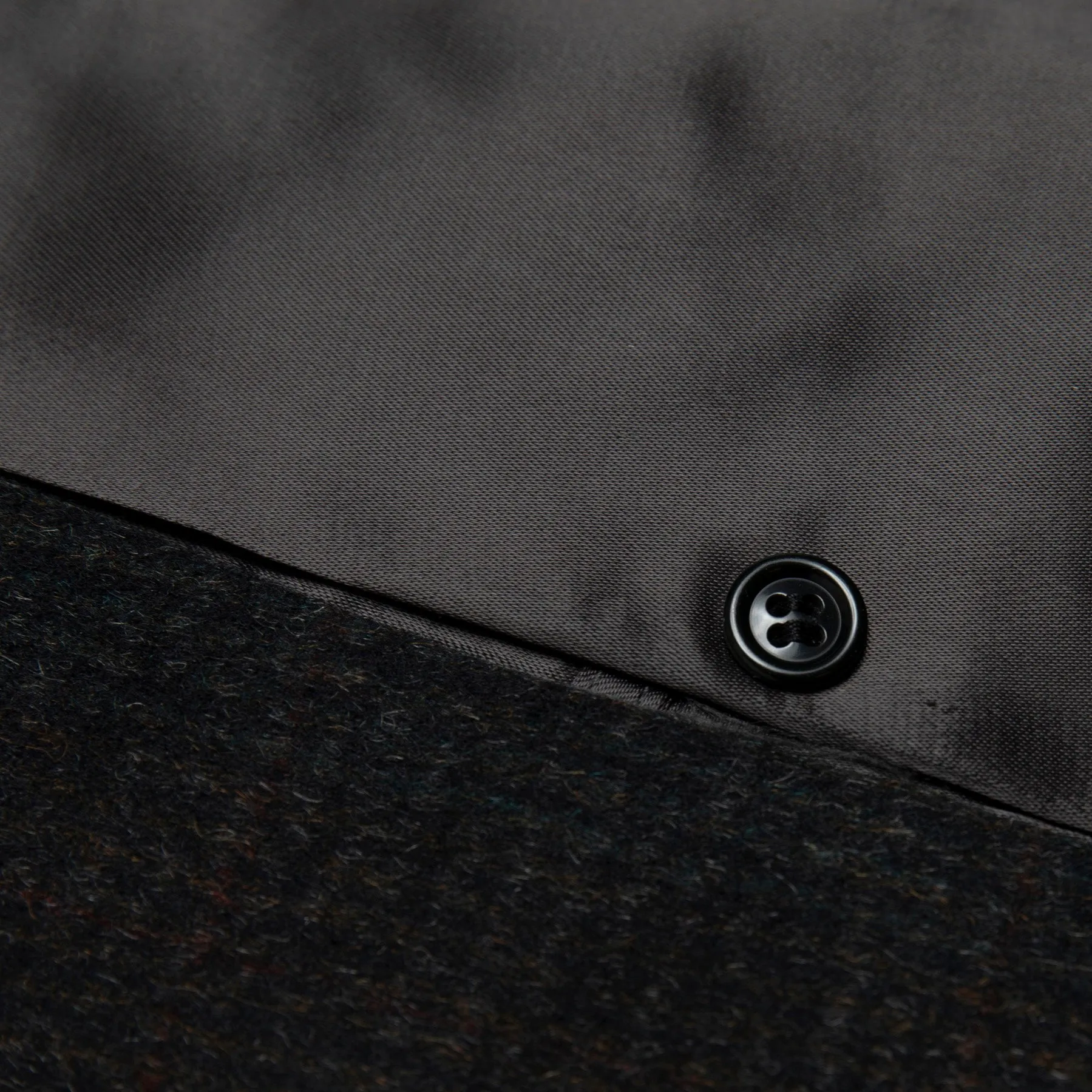 Windowpane Melange Angora Wool Melton Regency Coat