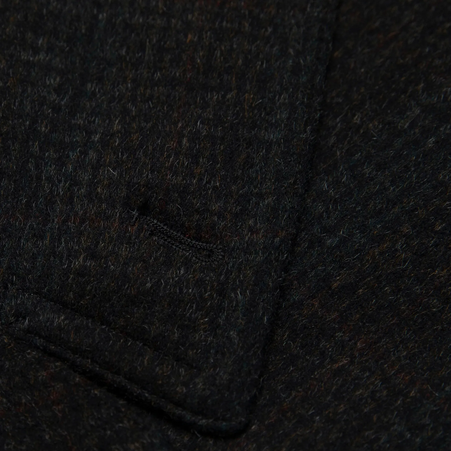 Windowpane Melange Angora Wool Melton Regency Coat