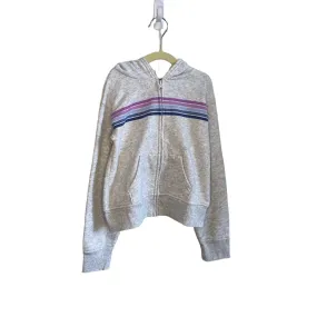 Zip Up Hoodie / Stripes On Chest