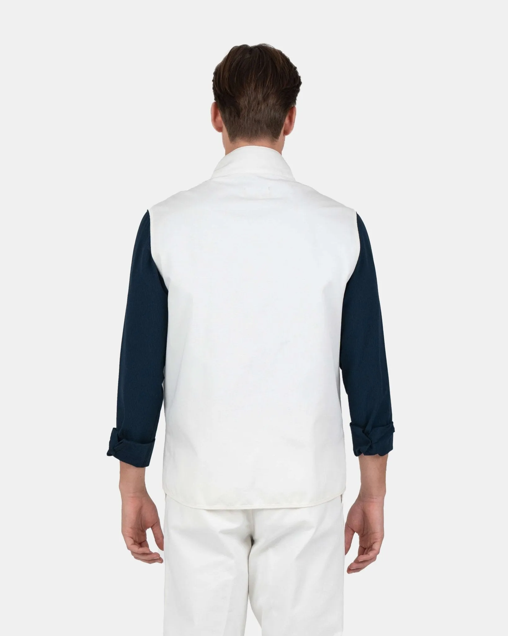 Zip Up Vest Hvid