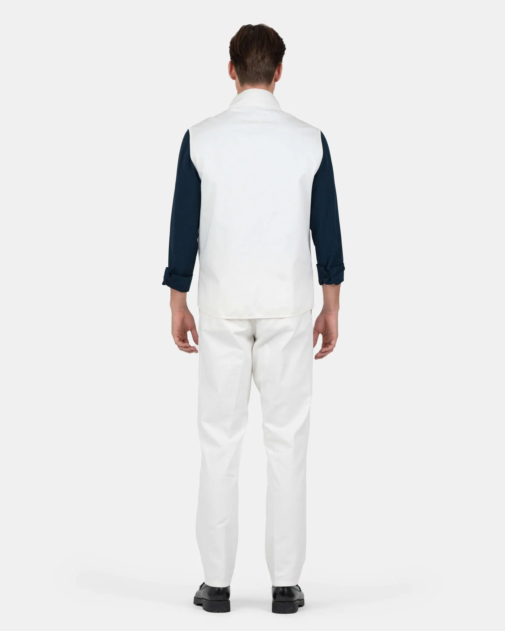 Zip Up Vest Hvid