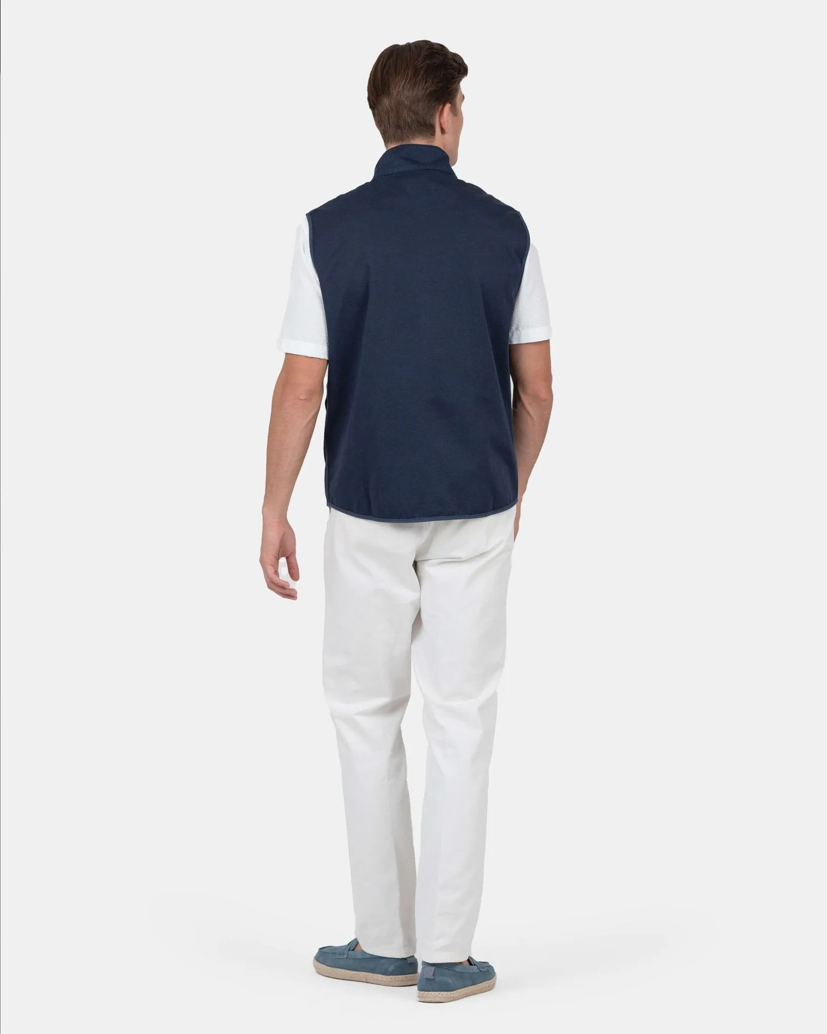 Zip Up Vest Navy