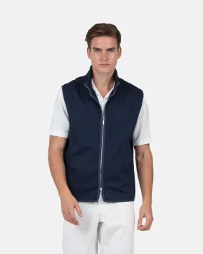 Zip Up Vest Navy